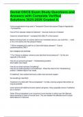 Dental OSCE Exam Study Questions and Answers with Complete Verified  Solutions 2025-2026 Graded A