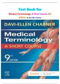 Test Bank for Medical Terminology&colon; A Short Course 9th Edition by Davi-Ellen Chabner isbn-9780323479912 All Chapters Covered Latest Guide Graded A&plus;