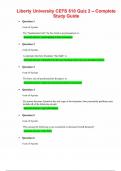  Liberty University CEFS 510 Quiz 2 &ndash; Complete Study Guide