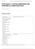 CWB 1 EXAM 1 &sol; ACTUAL QUESTIONS AND ANSWERS &lpar;A&plus; GUIDE SOLUTION&rpar;