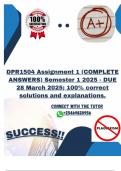DPR1504 Assignment 1 &lpar;COMPLETE ANSWERS&rpar; Semester 1 2025 - DUE 28 March 2025