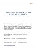 Professional Responsibility With Actual Solution &lpar;2025&rpar;&excl;&excl;