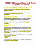  NR326 CMS Proctored Exam 2025 Retake &ndash; Questions & Answers 