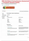  NRS 434 Week 4 Comprehensive Assessment &ndash; Completed &lpar;Shadow Health&rpar; 