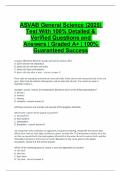 ASVAB General Science &lpar;2025&rpar; Test With 100&percnt; Detailed & Verified Questions and Answers &vert; Graded A&plus; &vert; 100&percnt; Guaranteed Success