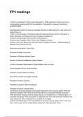 FP1 readings QUESTIONS WITH DETAILED VERIFIED ANSWERS &lpar;100&percnt; CORRECT ANSWERS&rpar; &sol;ALREADY GRADED A&plus;