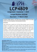 LCP4809 Assignment 1 &lpar;ANSWERS&rpar; Semester 1 2025 - DISTINCTION GUARANTEED