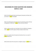 WISCONSIN ATV EXAM QUESTION AND ANSWERS RATED A&plus; 2025