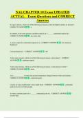 NAS CHAPTER 10 Exam UPDATED  ACTUAL    Exam Questions and CORRECT  Answers