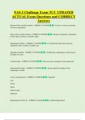 NAS 2 Challenge Exam TCC UPDATED  ACTUAL Exam Questions and CORRECT  Answers