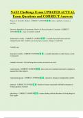 NAS2 Challenge Exam UPDATED ACTUAL   Exam Questions and CORRECT Answers