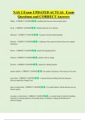NAS 2 Exam UPDATED ACTUAL  Exam  Questions and CORRECT Answers