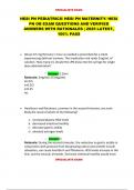 HESI PN PEDIATRICS&sol; HESI PN MATERNITY&sol; HESI  PN OB EXAM QUESTIONS AND VERIFIED  ANSWERS WITH RATIONALES &vert; 2025 LATEST&comma;  100&percnt; PASS