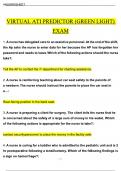 VIRTUAL ATI PREDICTOR GREEN LIGHT TEST A AND TEST B 2025 ACTUAL EXAM QUESTIONS AND ANSWERS  PROFESSOR VERIFIED  ALREADY GRADED A+  LATEST 2025 -2026||GRADED A+||Verified by experts and professor  