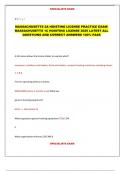 MASSACHUSETTS 2A HOISTING LICENSE PRACTICE EXAM&sol;  MASSACHUSETTS 1C HOISTING LICENSE 2025 LATEST ALL  QUESTIONS AND CORRECT ANSWERS 100&percnt; PASS