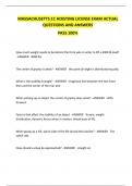 MASSACHUSETTS 1C HOISTING LICENSE EXAM ACTUAL  QUESTIONS AND ANSWERS  PASS 100&percnt;