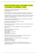 MASTER RESILIENCE TRAINING LEVEL 1 COURSE V2 CORRECT 100&percnt;