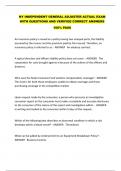 NY INDEPENDENT GENERAL ADJUSTER ACTUAL EXAM  WITH QUESTIONS AND VERIFIED CORRECT ANSWERS  100&percnt; PASS