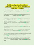 Nail Technology Bundled Exam Questions WITH  CORRECT Answers