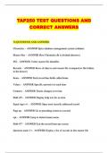 TAP250 TEST QUESTIONS AND CORRECT ANSWERS