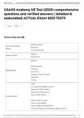 USAHS Anatomy UE Test &lpar;2025&rpar; comprehensive questions and verified answers &lpar; detailed & elaborated&rpar; ACTUAL EXAM 2025 TEST&excl;&excl;
