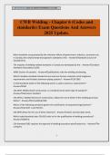 CWB Welding - Chapter 6 &lpar;Codes and standards&rpar; Exam Questions And Answers 2025 Update