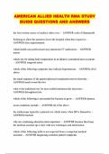 AMERICAN ALLIED HEALTH RMA STUDY GUIDE QUESTIONS AND ANSWERS