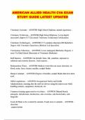 AMERICAN ALLIED HEALTH CVA EXAM STUDY GUIDE LATEST UPDATED
