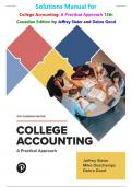 Solution Manual for College Accounting&colon; A Practical Approach&comma; 15th Canadian edition by Jeffrey Slater&comma; Mike Deschamps and Debra Good All Chapters Complete Guide Verified
