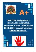 CMY3708 Assignment 1 &lpar;COMPLETE ANSWERS&rpar; Semester 1 2025 - DUE March 2025