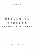 Reflectieverslag VCM  - Anamnese gesprek 