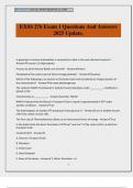 EXSS 276 Exam 1 Questions And Answers 2025 Update