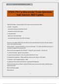 EXSS 276 Cardiovascular Exam Questions And Answers 2025 Update&period;