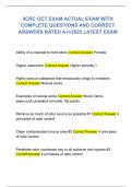 IICRC OCT EXAM ACTUAL EXAM WITH COMPLETE QUESTIONS AND CORRECT ANSWERS RATED A&plus;&sol;&sol;2025 LATEST EXAM