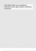 WGU D027 Course Material Questions