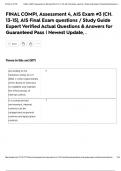 FINAL COMPI&comma; Assessment 4&comma; AIS Exam &num;3 &lpar;CH&period; 13-15&rpar;&comma; AIS Final Exam questions &sol; Study Guide Expert Verified Actual Questions & Answers for Guaranteed Pass &vert; Newest Update&comma; &period;