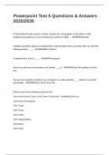 Powerpoint Test 5 Questions & Answers 2025&sol;2026