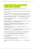 COSM 1000 FINAL EXAM STUDY GUIDE 100&percnt; VERIFIED