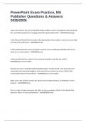 PowerPoint Exam Practice&comma; MS Publisher Questions & Answers 2025&sol;2026