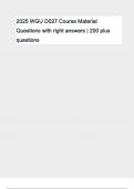 WGU D027 Course Material Questions with right answers &vert; 200 plus questions