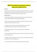 D662 Personalized Learning for Inclusive Classrooms&vert;100&percnt; Correct