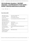WSI Certification Questions &sol; NEWESET 2025&sol;2026 &sol; COMPREHENSIVE STUDY GUIDE &ndash; EXPERT VERIFIED QUESTIONS & ANSWERS&period;