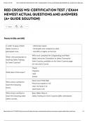 RED CROSS WSI CERTIFICATION TEST &sol; EXAM NEWEST ACTUAL QUESTIONS AND ANSWERS &lpar;A&plus; GUIDE SOLUTION&rpar;