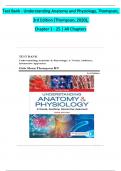 Test Bank - Understanding Anatomy and Physiology&comma; Thompson&comma; 3rd Edition &lpar;Thompson