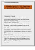 Miami University ISA 125 - Final Exam Questions And Answers 2025 Update&period;