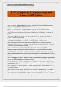 LPM &lpar;Chapter 8&rpar; Exam Questions And Answers 2025 Update&period;