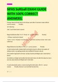 NFHS Softball EXAM GUIDE WITH 100&percnt; CORRECT ANSWERS&period;