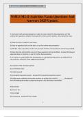 NMLS MLO Activities Exam Questions And Answers 2025 Update
