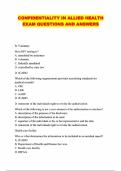ALL ALLIED HEALTH PACKAGED EXAMS&colon; QUESTIONS WITH 100&percnt; VERIFIED ANSWERS LATEST UPDATED
