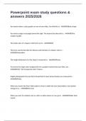 Powerpoint exam study questions & answers 2025&sol;2026
